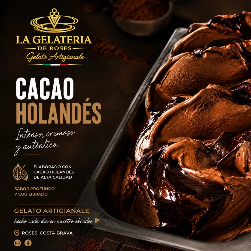 Gelato de cacao holandés - La Gelateria de Roses